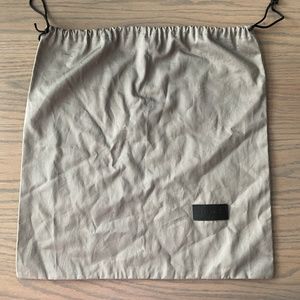 SHOE BAG, HUGO BOSS.  HOLDS ONE PAIR. Grey in color.  V. Good, 15” x 15”